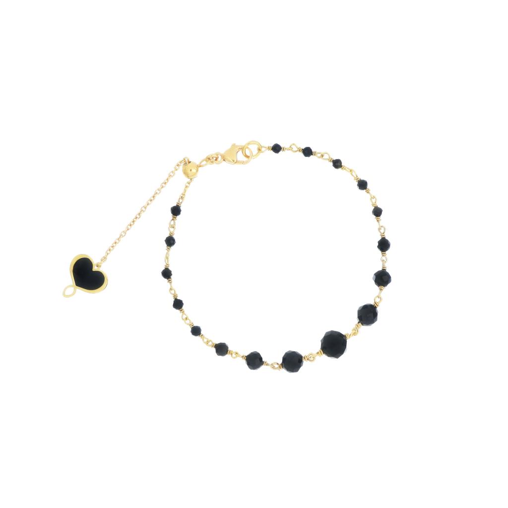 Bracciale sfere scalate spinello nero Maman et Sophie BPOND2R - MAMAN ET SOPHIE