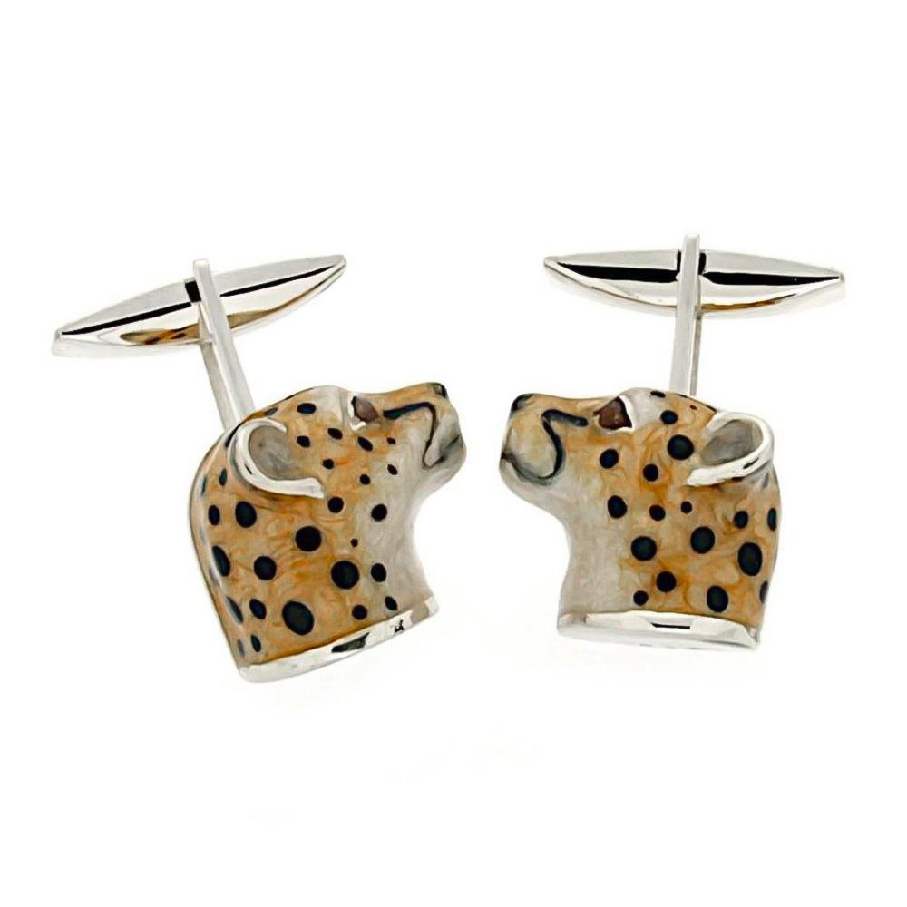 Cheetah Cufflinks 925 Silver - Italian Craftsmanship - SATURNO