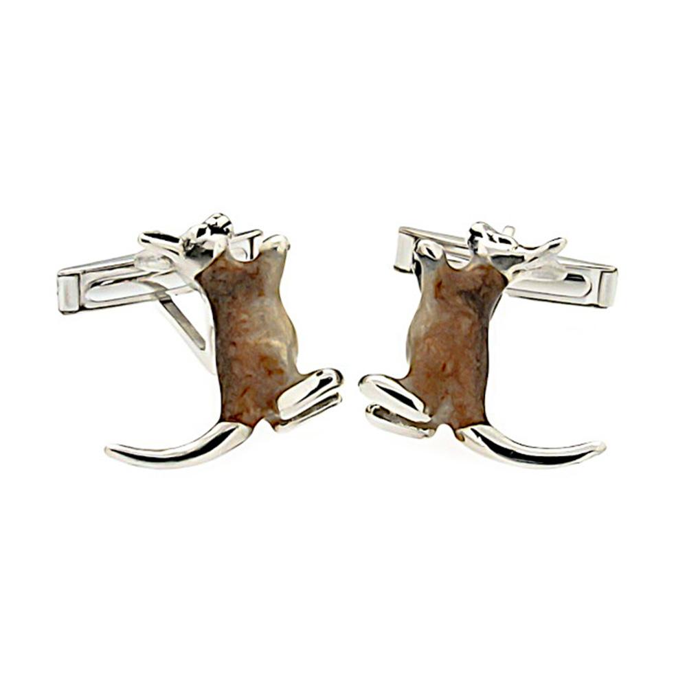 Kangaroo Cufflinks 925 Silver - Italian Craftsmanship - SATURNO