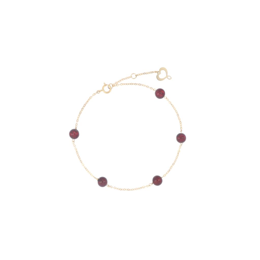 Maman et Sophie 5 Ball Red Garnet Bracelet BRPTAGR - MAMAN ET SOPHIE