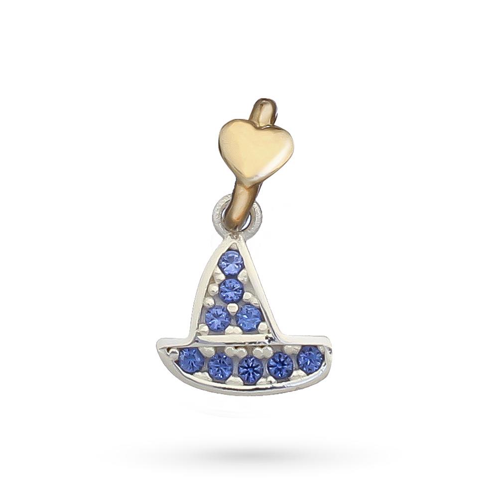 Boat pendant in silver and zircons Dodo Mariani - DODO