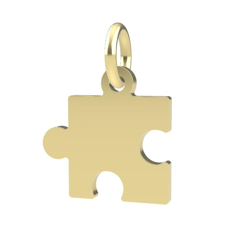 Ciondolo a forma di Puzzle in oro giallo 18kt - DEDIE