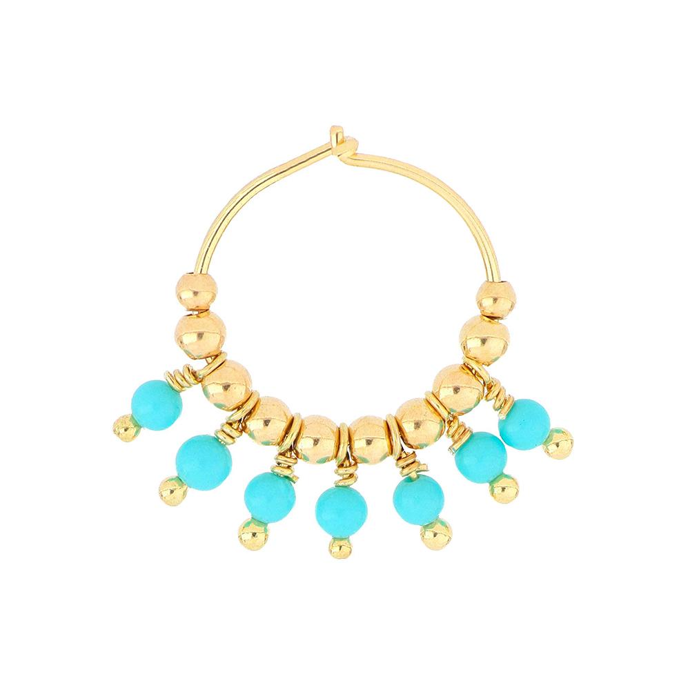 Mia Africa Turquoise Mini Hoop Earring - MAMAN ET SOPHIE