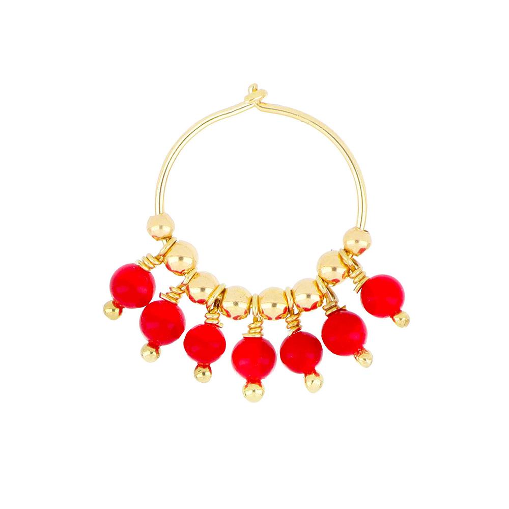 Mia Africa Coral Mini Hoop Earring - MAMAN ET SOPHIE