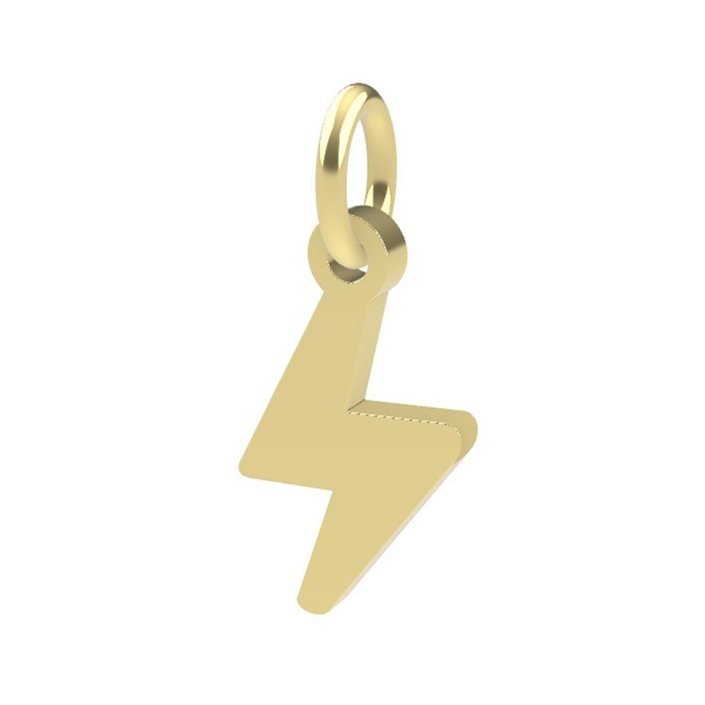 18kt yellow gold Lightning Bolt pendant - DEDIE