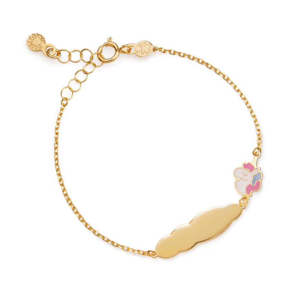 leBebe PMG178 PrimeGioie Unicorn bracelet Gold enamel plate - LE BEBE