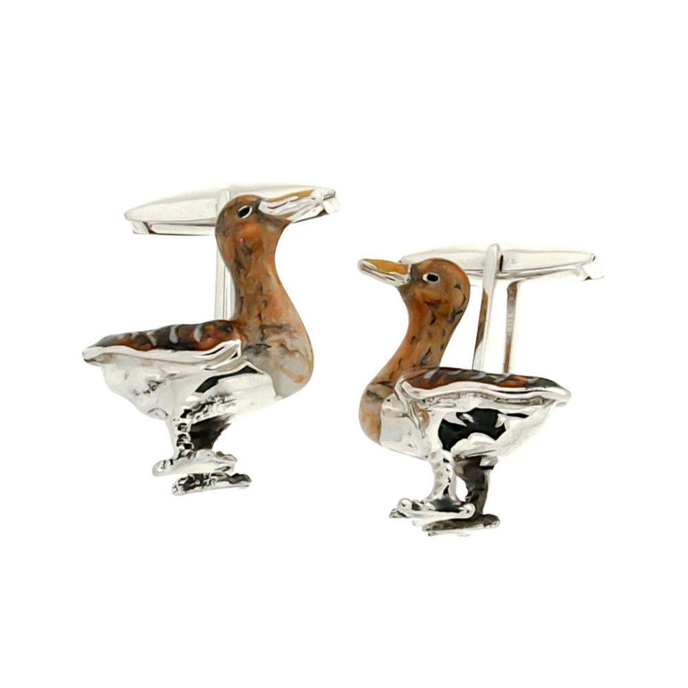 925 Silver Geese Cufflinks - Handmade - SATURNO