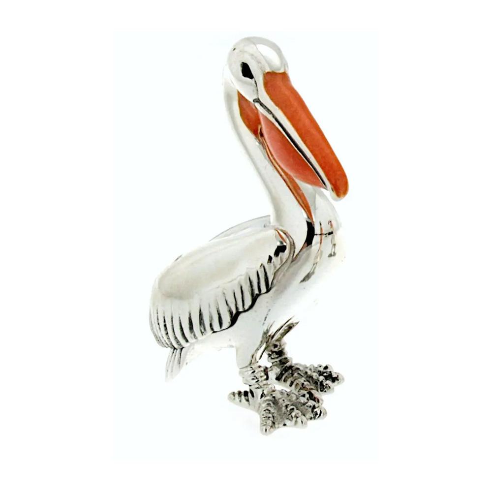 Large enamel pelican ornament Saturno ST22-2 - SATURNO