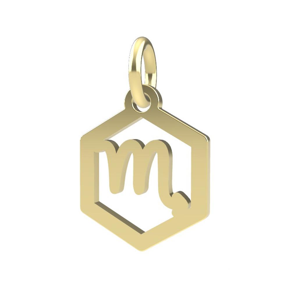 Scorpio Zodiac pendant in 18kt yellow gold - DEDIE