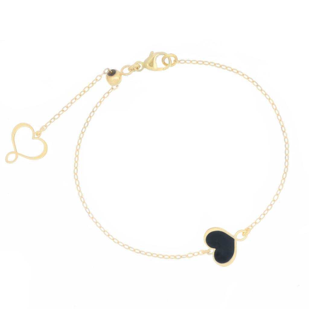 Bracciale cuore smalto nero Maman et Sophie BPMES2GI - MAMAN ET SOPHIE