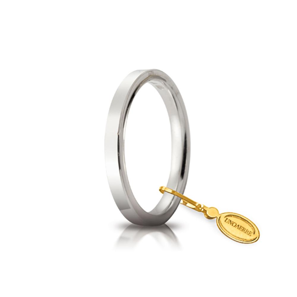 Wedding ring Circles of Light mm.2.5 in white gold - UNOAERRE