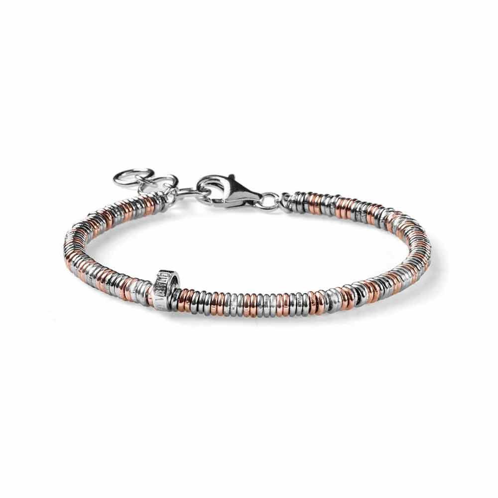 Snake women's bracelet in two-tone silver 16+3 cm - MARIA CRISTINA STERLING