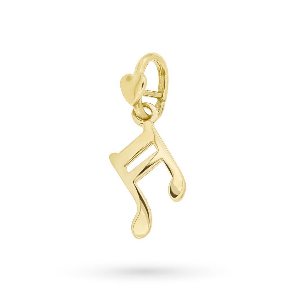 Dodo Mariani pendant note setting music in 9kt yellow gold - DODO MARIANI