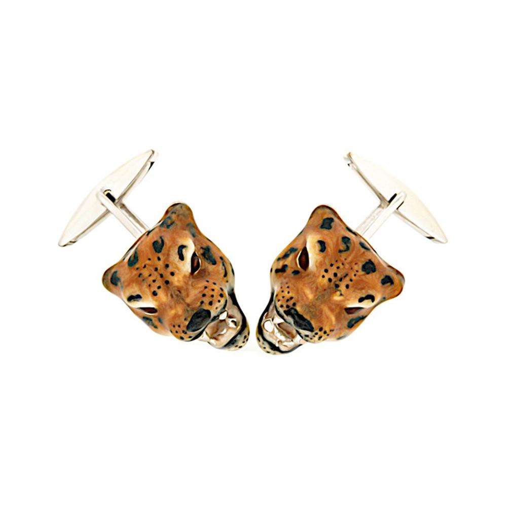 Leopard cufflinks 925 silver - Italian craftsmanship - SATURNO