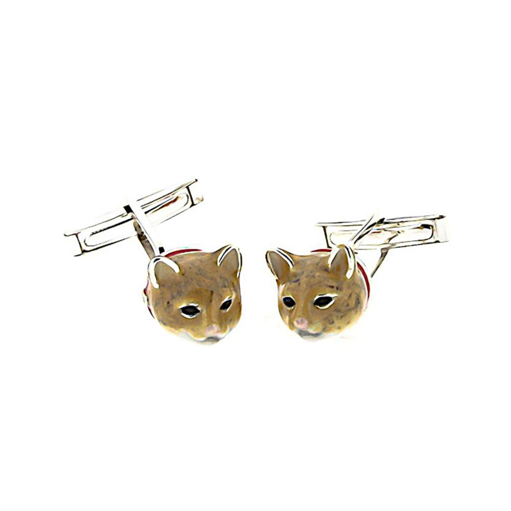 Kitten cufflinks 925 silver - Italian craftsmanship - SATURNO