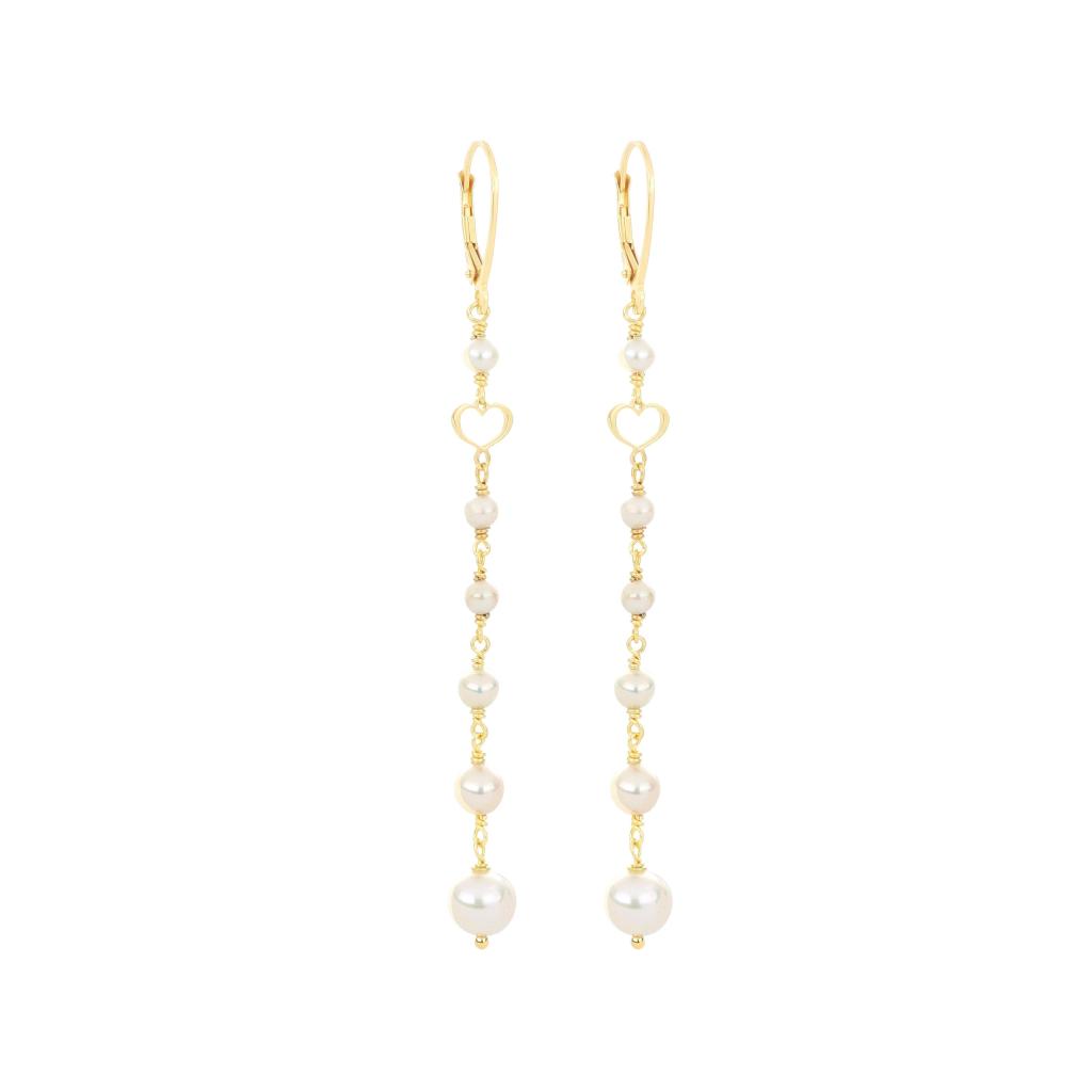 Maman et Sophie OROND1P6MS Drop earrings (pair) with layered pearls - MAMAN ET SOPHIE