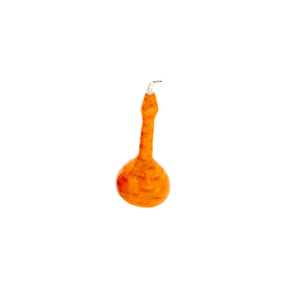 Small glazed pumpkin silver ornament Saturno ST187-3 - SATURNO