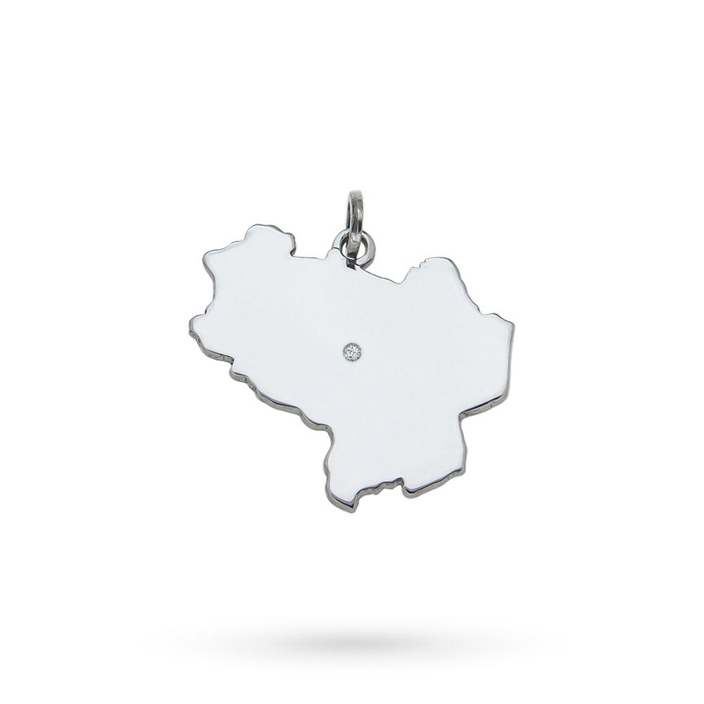 Basilicata region pendant 925 silver and diamond - CICALA