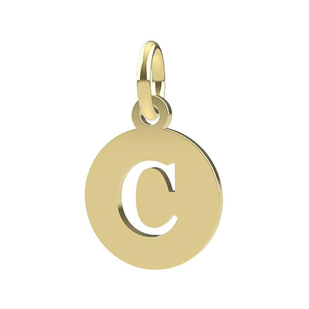 18kt yellow gold Letter C pendant - DEDIE