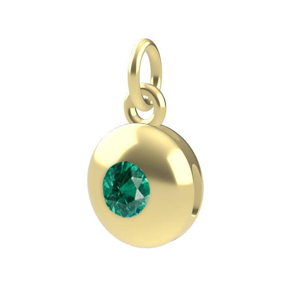 18kt yellow gold Emerald pendant - DEDIE