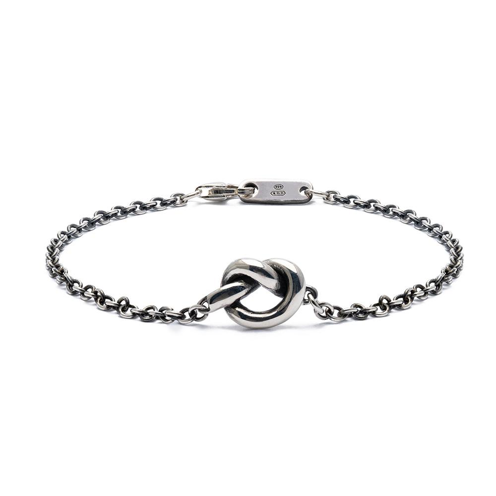 925 silver single knot chain bracelet - VALENTINO DI LEONARDO