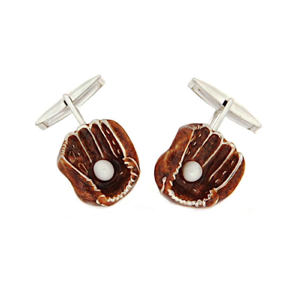 925 Silver Baseball Glove Cufflinks - Italian Craftsmanship - SATURNO