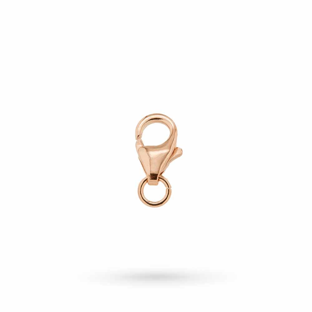 18kt rose gold hook clasp closure 9mm - LUSSO ITALIANO