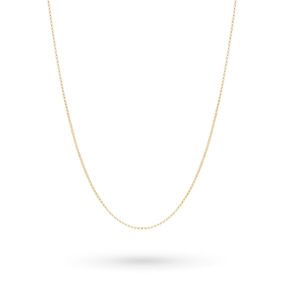 Mini rolo chain in 9kt yellow gold adjustable 39,5-45cm - LUSSO ITALIANO