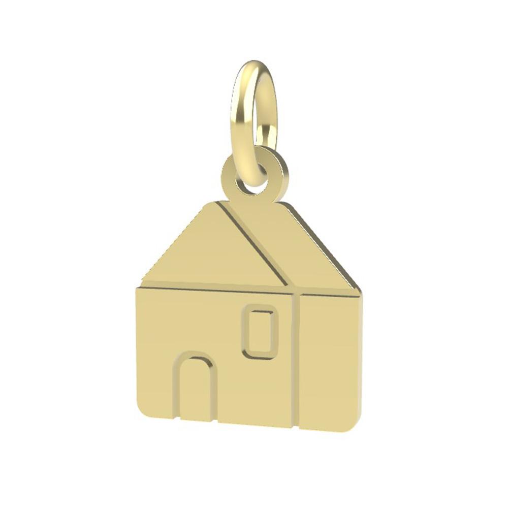 18kt yellow gold House pendant - DEDIE