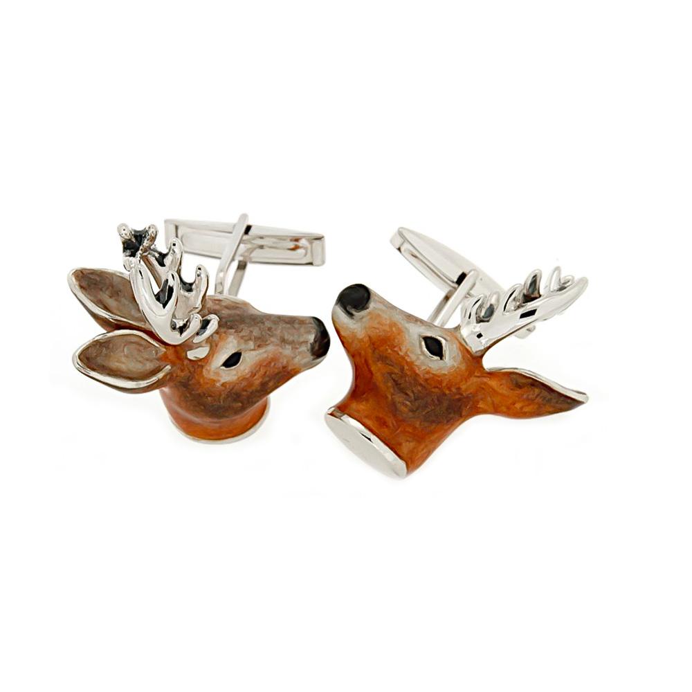 925 Silver Deer Cufflinks - Handmade - SATURNO