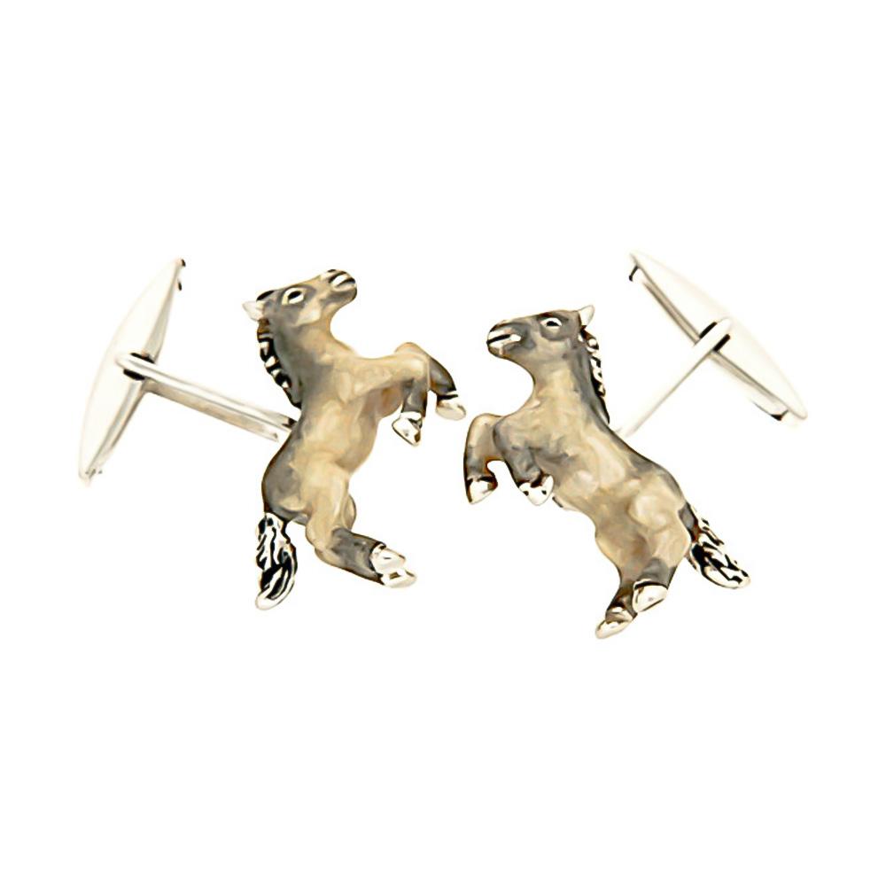 Horse cufflinks 925 silver - Italian craftsmanship - SATURNO