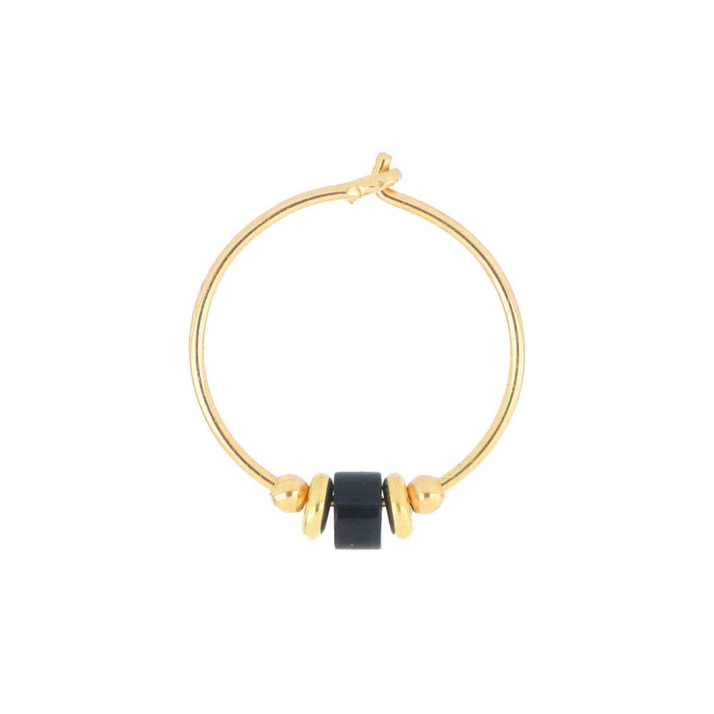 Mia Africa Black Small Hoop Earring - MAMAN ET SOPHIE