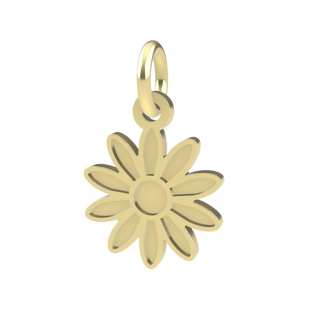 18kt yellow gold Daisy pendant - DEDIE