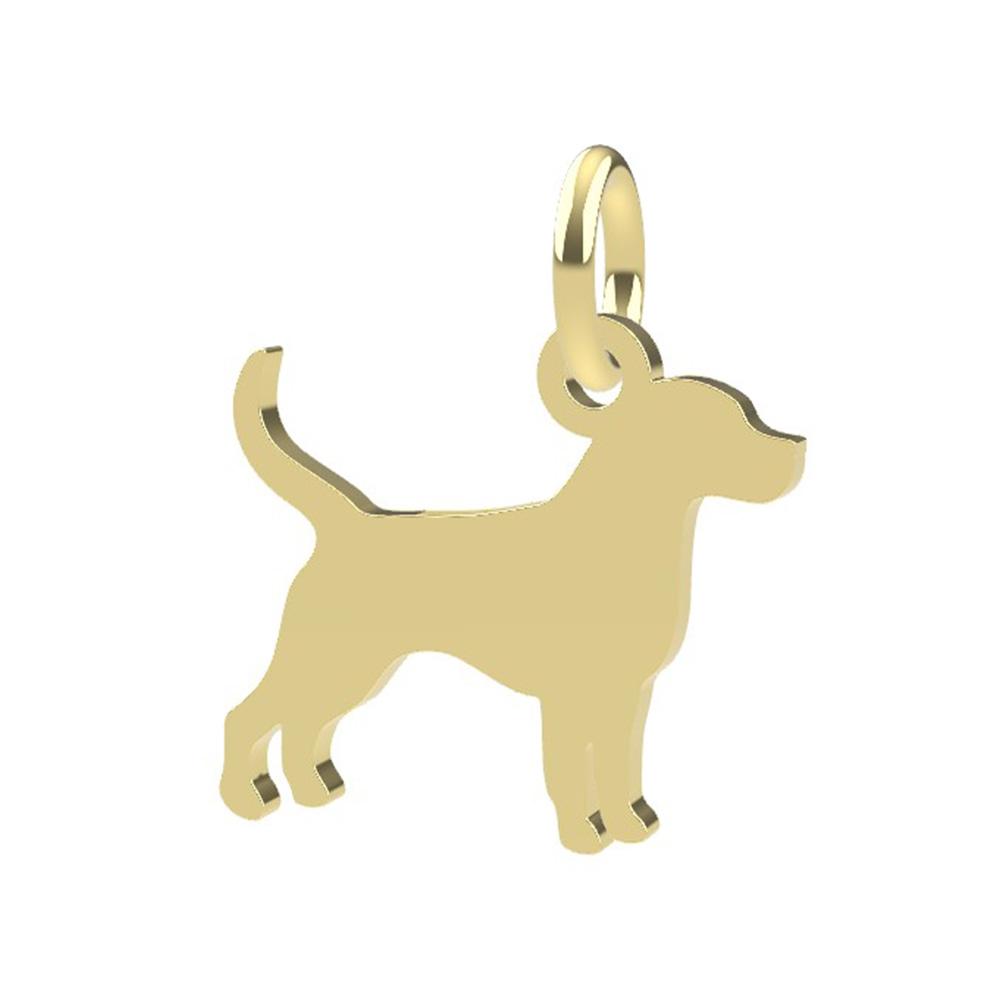 Ciondolo a forma di Cane in oro giallo 18kt - DEDIE