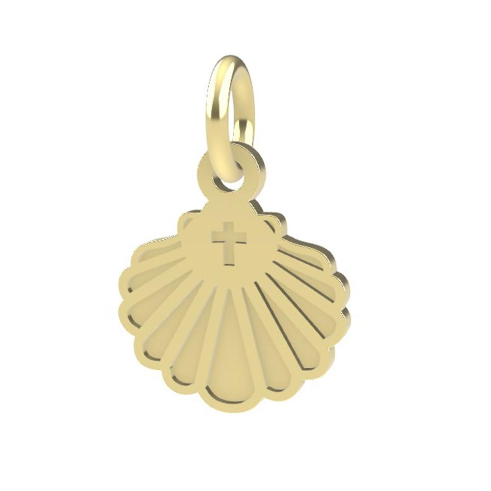 18kt yellow gold Shell pendant (Baptism) - DEDIE