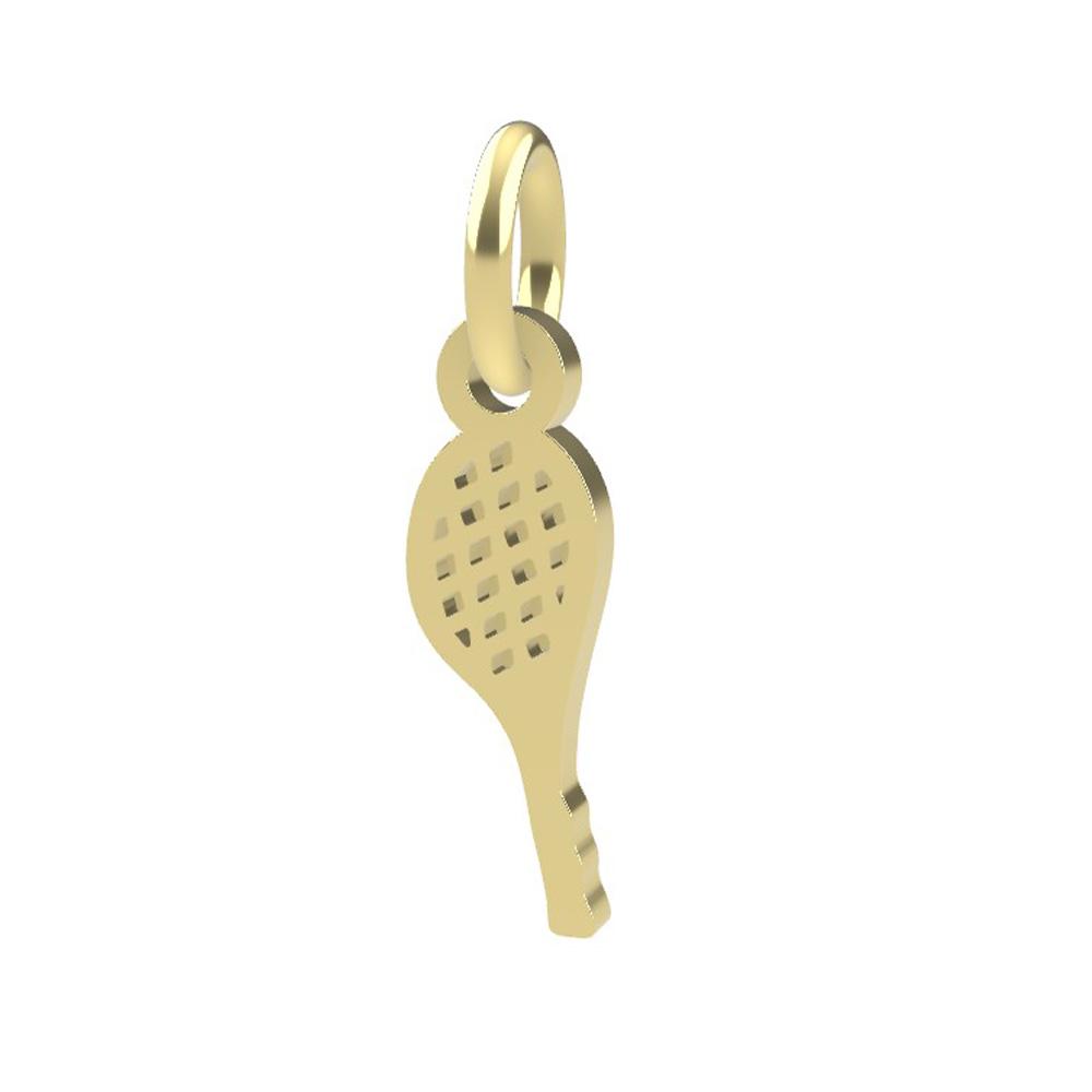 18kt yellow gold Racket pendant - DEDIE