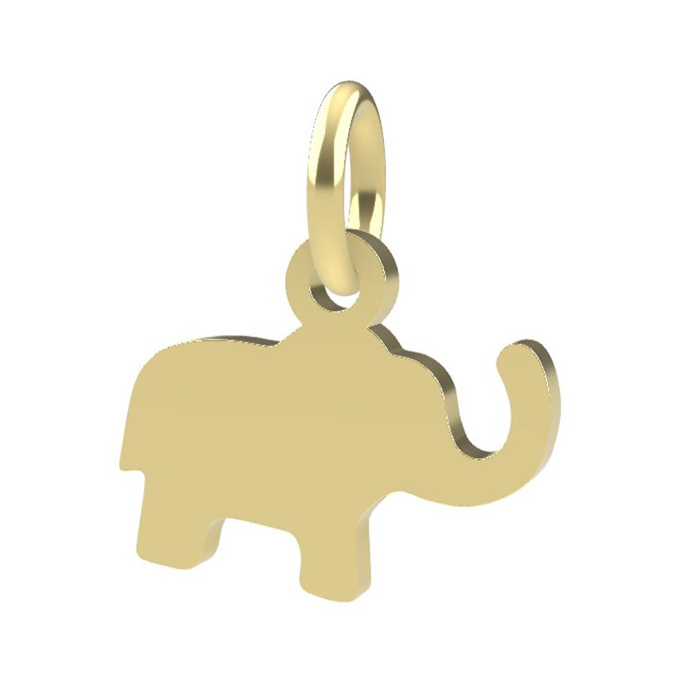 18kt yellow gold Elephant pendant - DEDIE