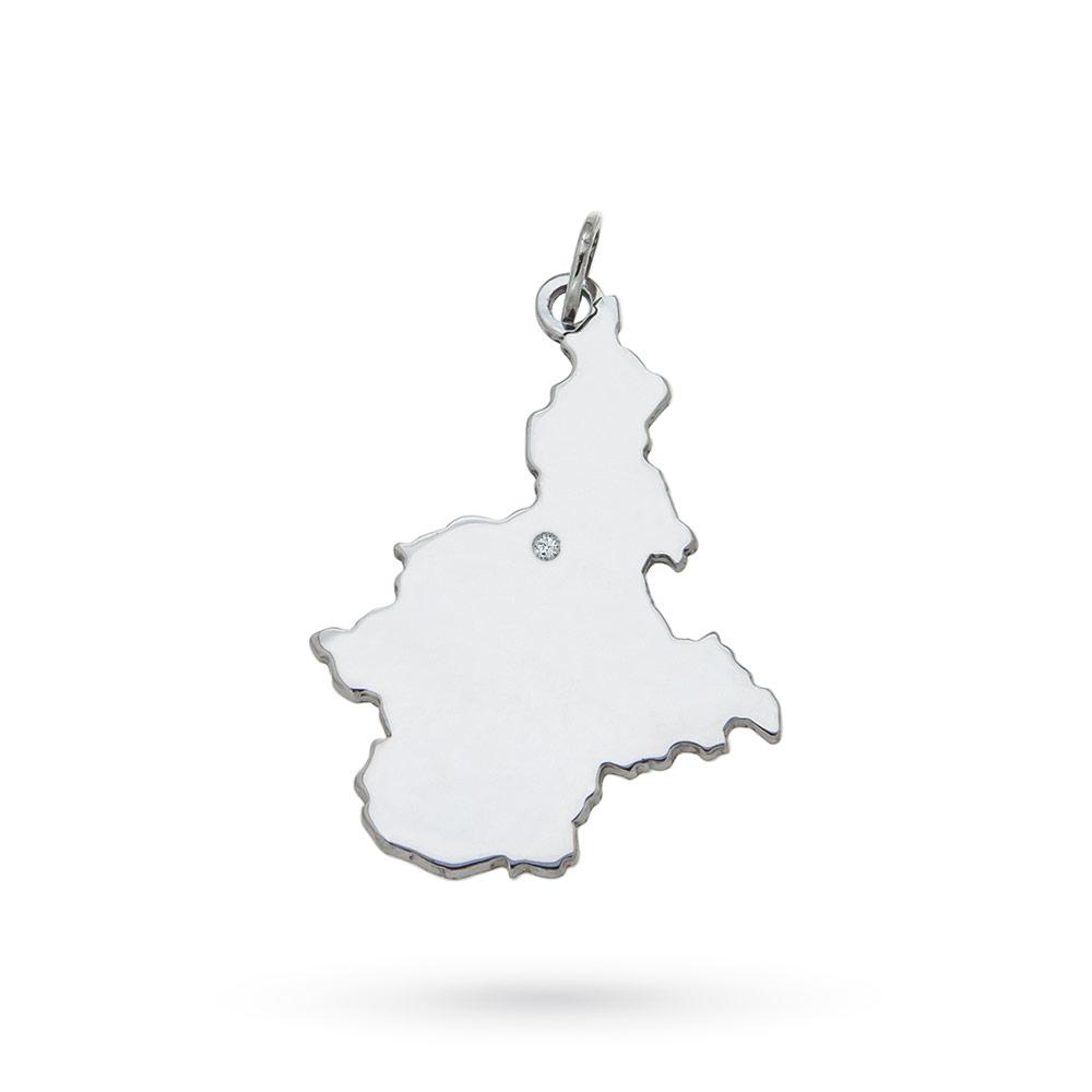 Piedmont region pendant 925 silver and diamond - CICALA