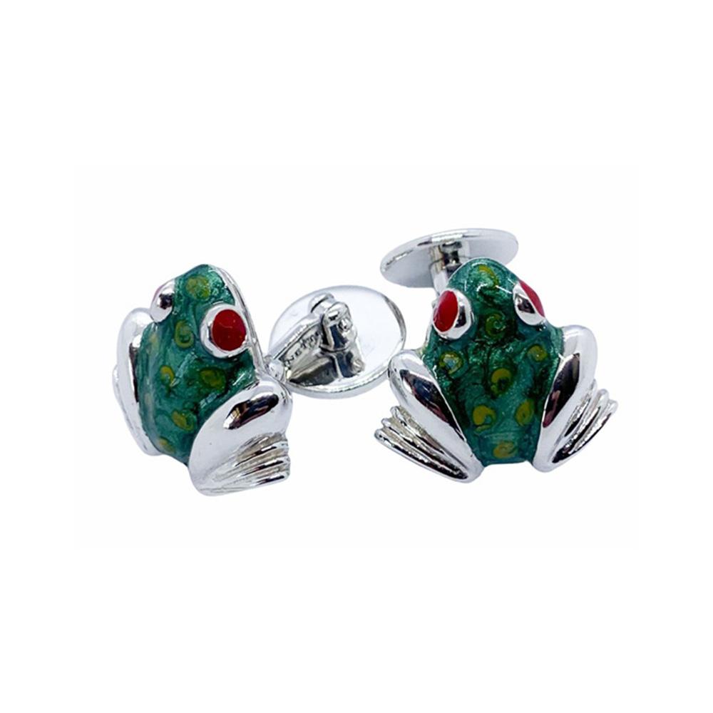 925 Silver Frog Cufflinks - Handmade - SATURNO