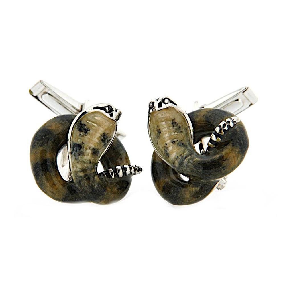 Cobra cufflinks 925 silver - Italian craftsmanship - SATURNO