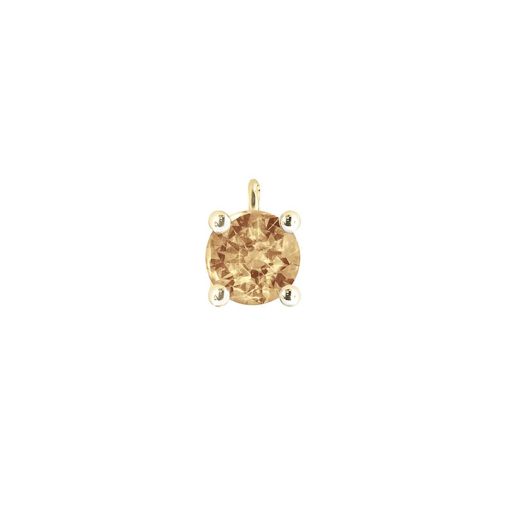 pendant with D. Brown ct.0,05 in 18kt yellow gold - DEDIE