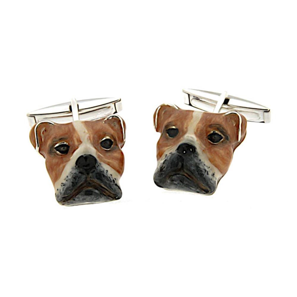 Bulldog cufflinks 925 silver - Italian craftsmanship - SATURNO