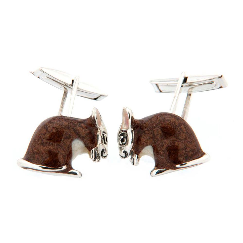 Mouse cufflinks 925 silver - Italian craftsmanship - SATURNO