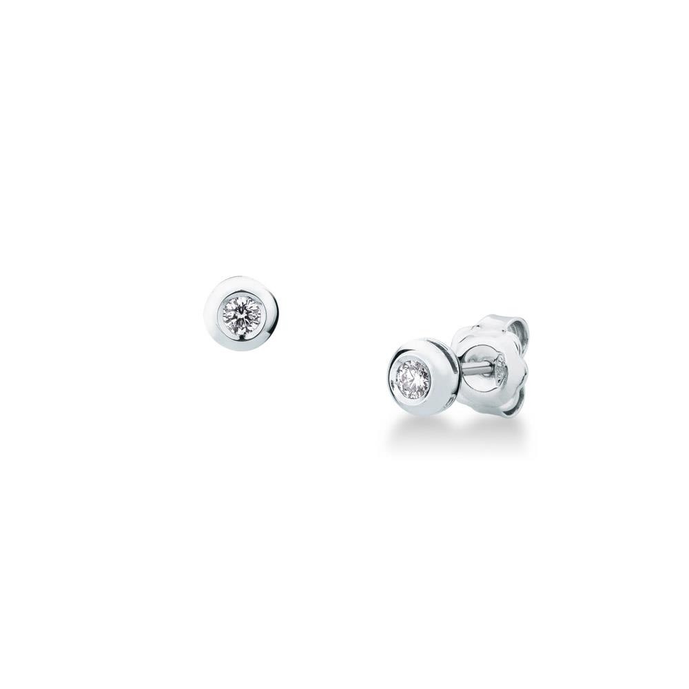 Round White Gold Stud Earrings with Diamonds 0.15ct G VS

 - MIRCO VISCONTI