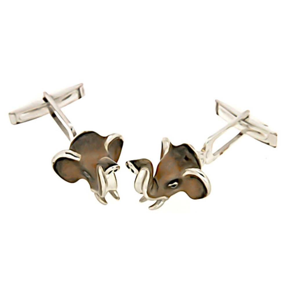 Elephant Cufflinks in 925 Silver - Handmade - SATURNO