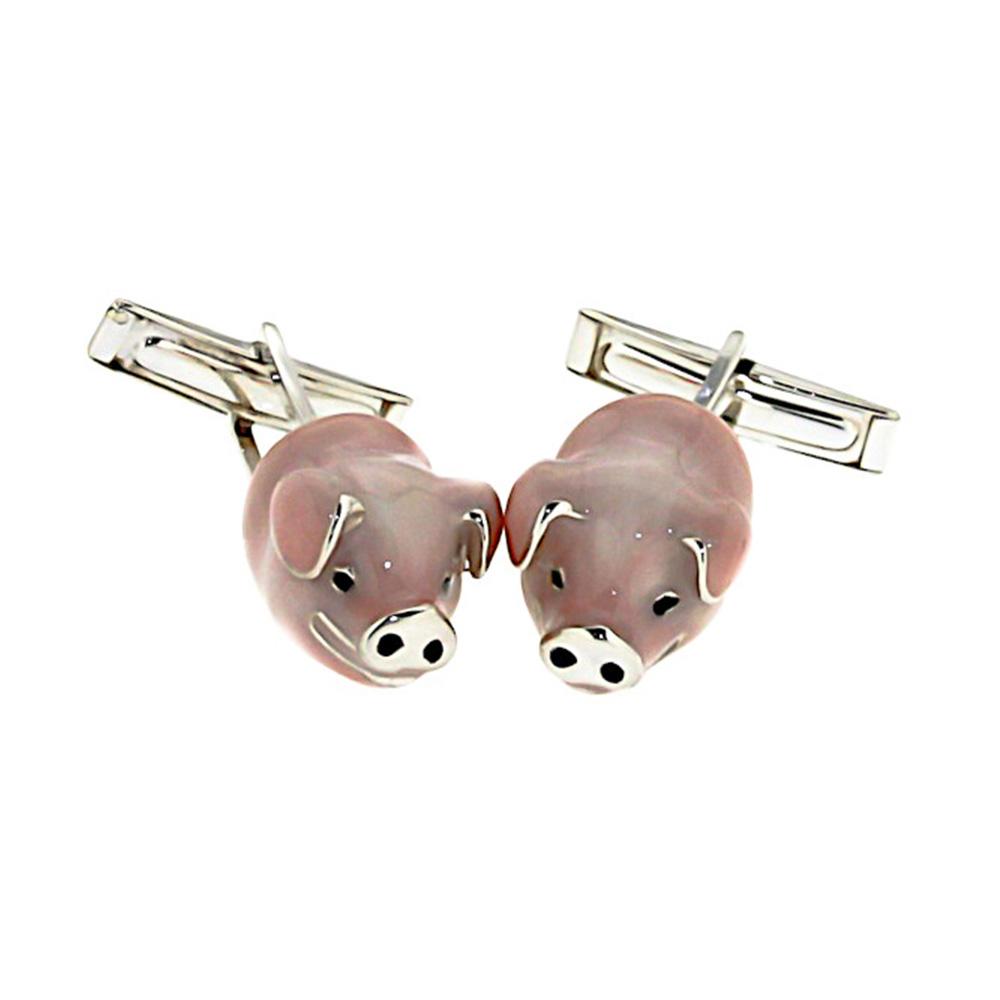 925 Silver Pig Cufflinks - Italian Craftsmanship - SATURNO