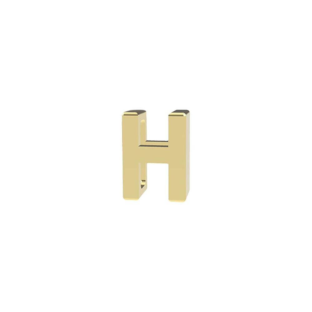 yellow gold Letter H Charm for Dedie Bracelets - DEDIE