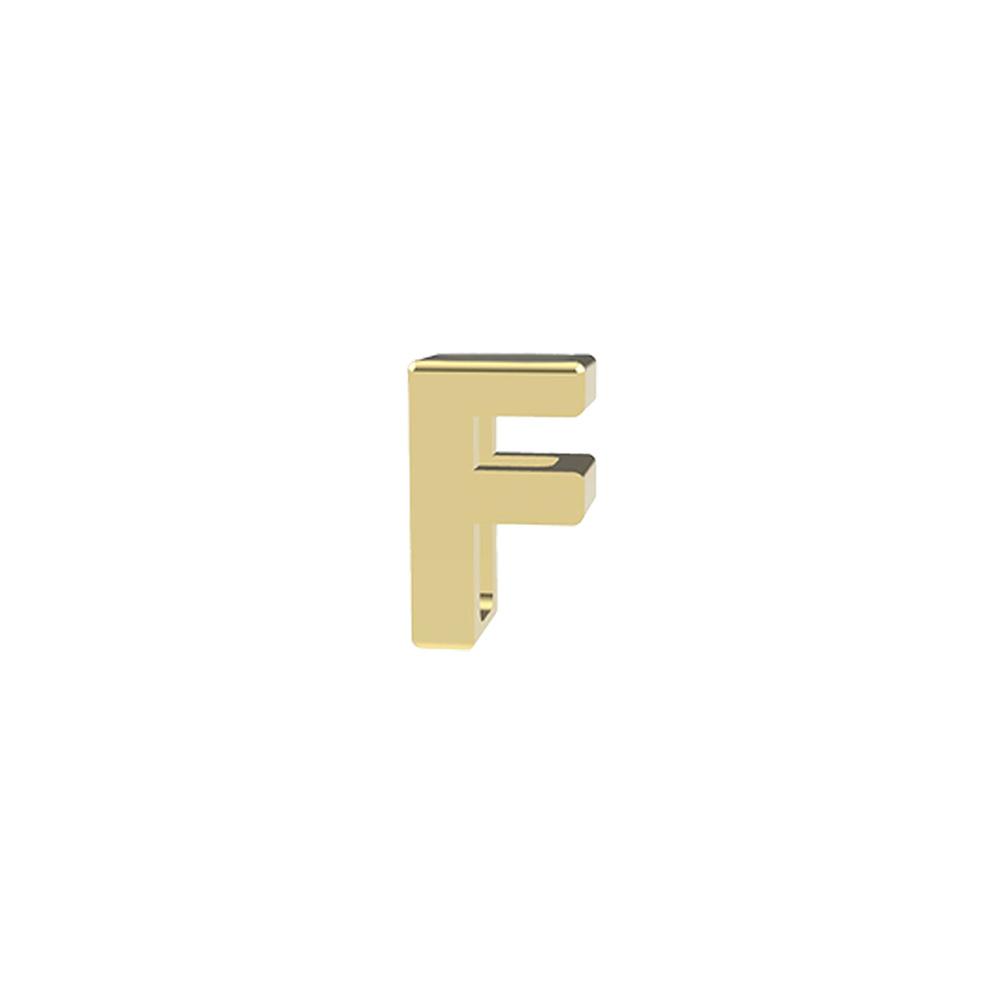 yellow gold Letter F Charm for Dedie Bracelets - DEDIE