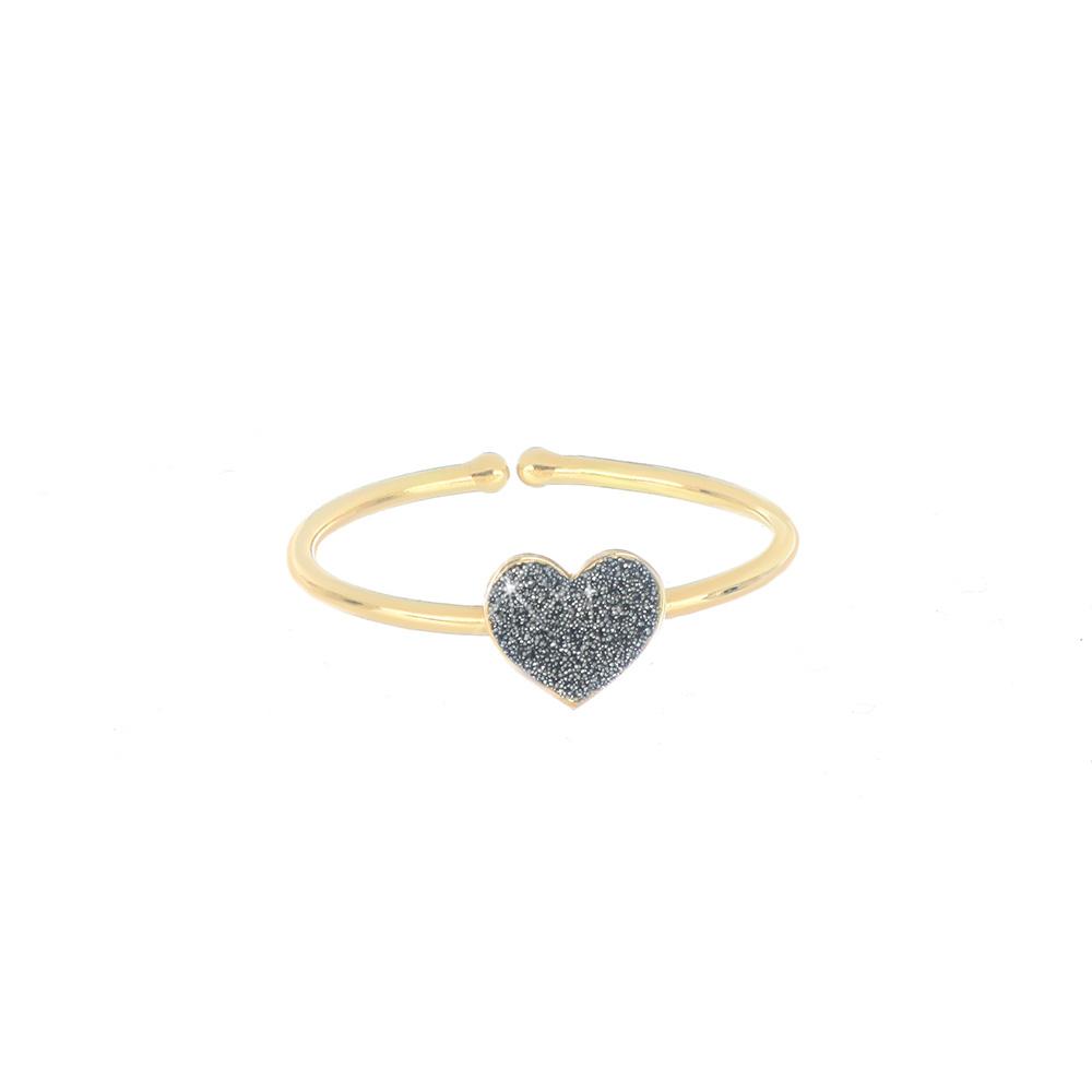 Adjustable heart ring diamond dust Maman et Sophie ANSSO2K13 - MAMAN ET SOPHIE