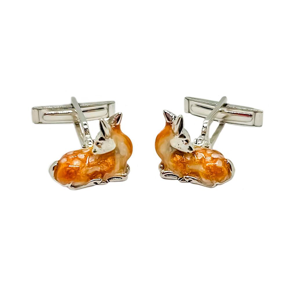 925 Silver Deer Cufflinks - Handmade - SATURNO